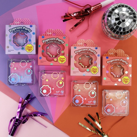 Chupa Chups Rude Cosmetics Popcorn Party Ombre Blush Buildable Glow For Cheeks - Picture 4 of 5